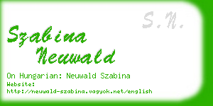 szabina neuwald business card